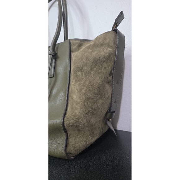 Michael Kors Avril XL Extra Large Top Zip Tote Shoulder Leather Bag Olive Green - Picture 3 of 14